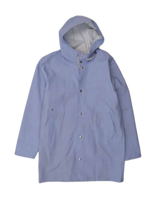Stutterheim Chubasquero con capucha para hombre UK 40 Large Algodón azul
