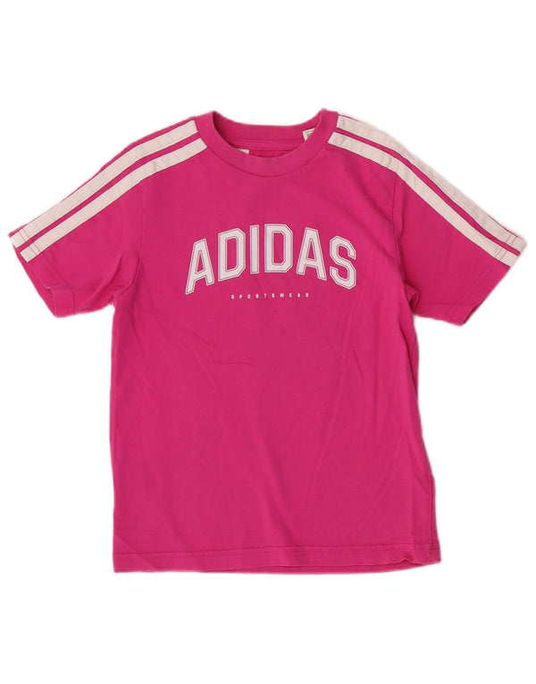 Adidas Camiseta Regular Graphic para Niñas 7-8 Años Rosa Algodón
