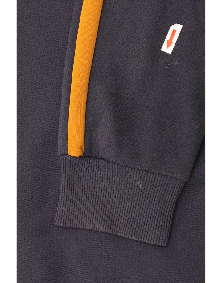 Puma Chaqueta de chándal para hombre, talla grande, poliéster con bloques de color azul marino