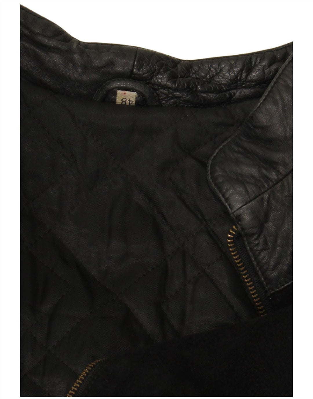 VINTAGE Chaqueta de ante para mujer IT 48 XL Negro