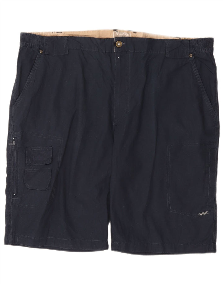 Brugi Pantalones cortos cargo para hombre 2XL W44 Algodón azul marino