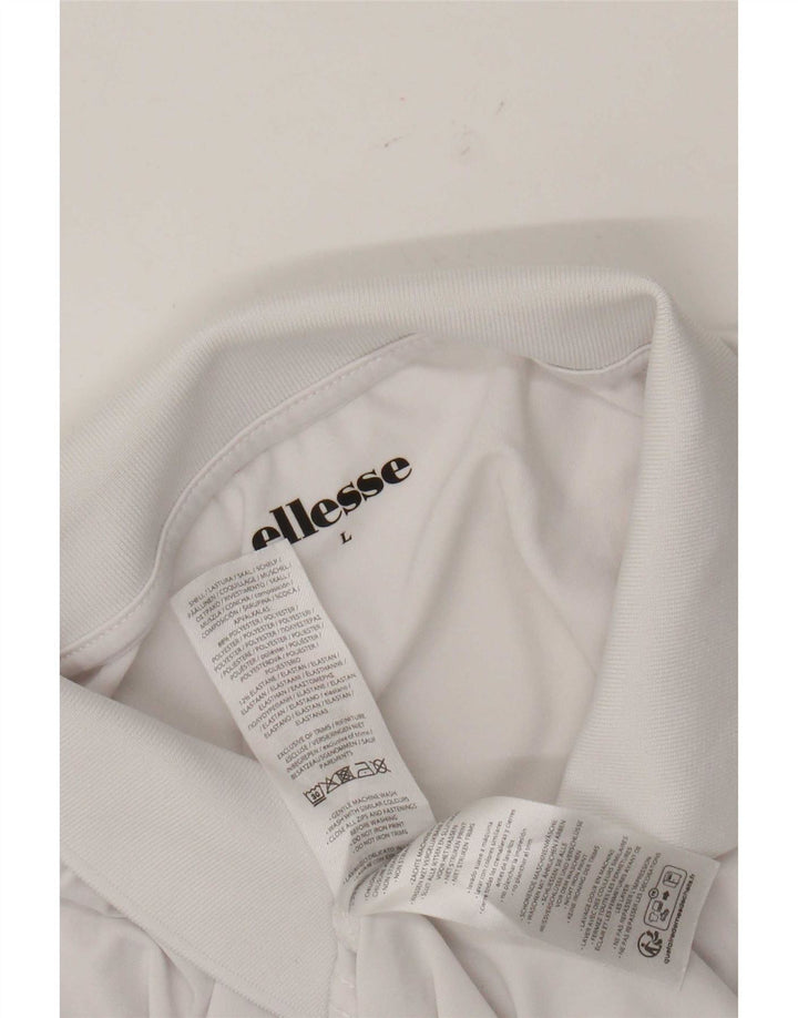 Polo Ellesse Hombre Grande Poliéster Blanco