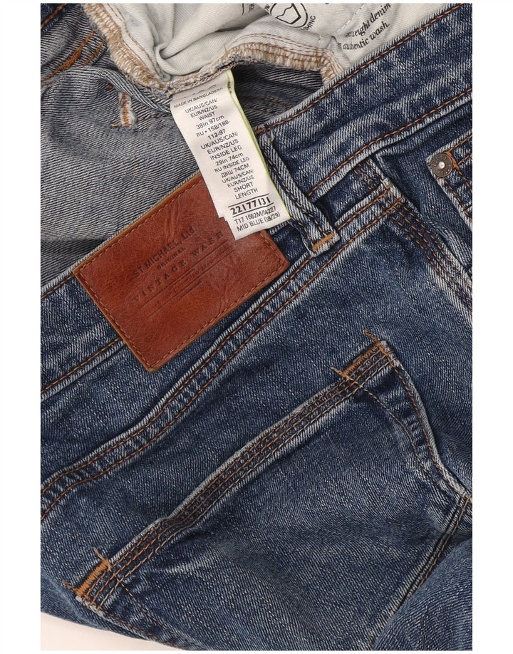 Marks & Spencer Jeans rectos para hombre W38 L29 Algodón azul
