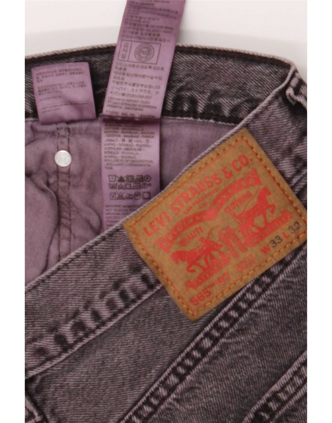 Levi's Jeans rectos 565 para hombre W33 L32 Algodón morado