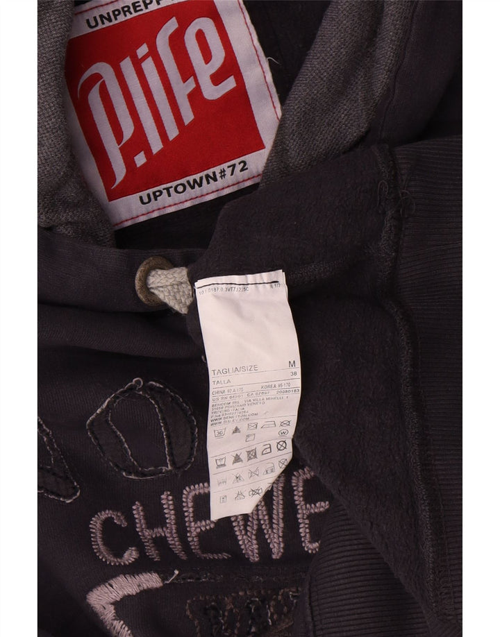 Playlife Hombre Sudadera Con Capucha Gráfica Jersey Medio Azul Marino Algodón