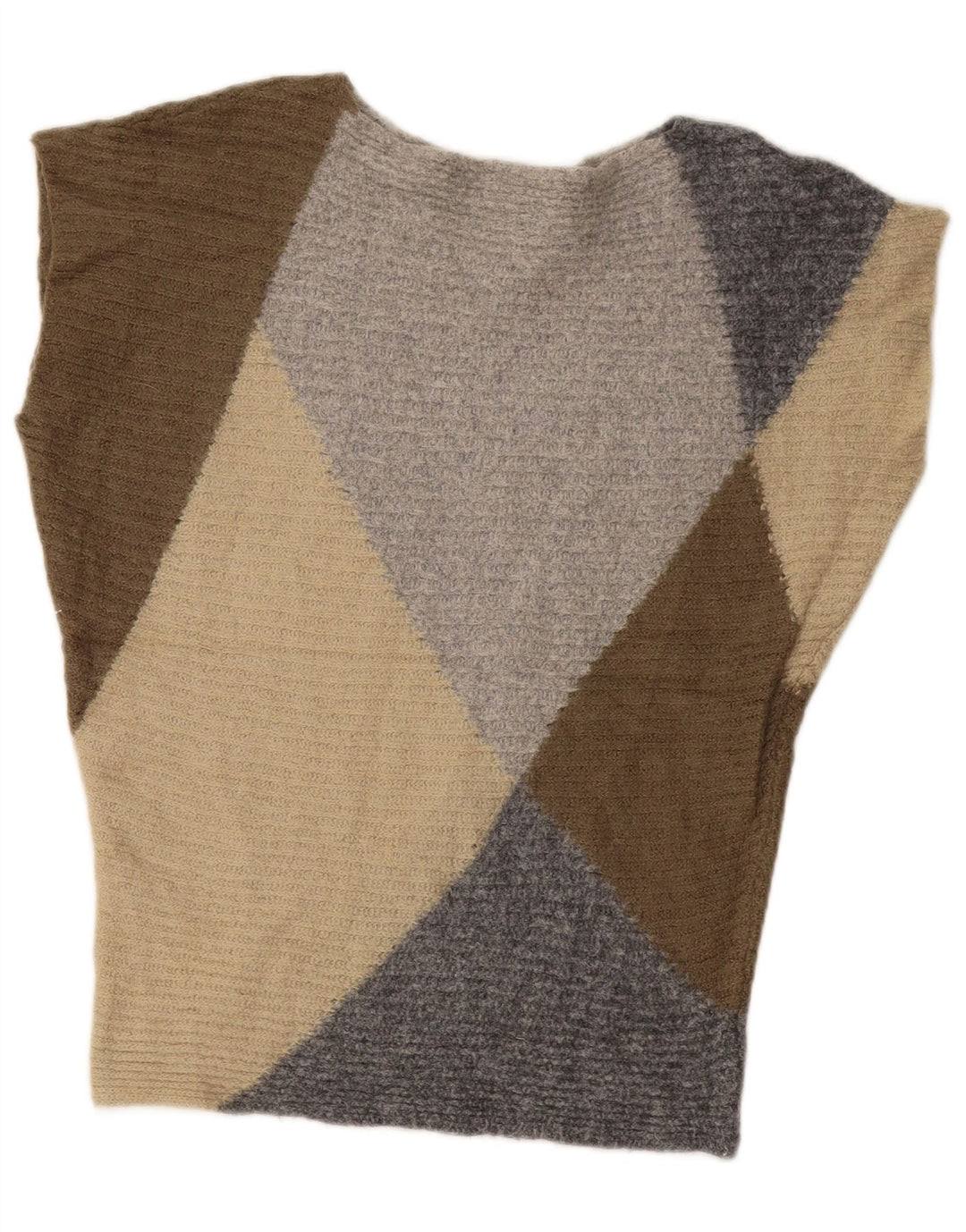 BENETTON Suéter tipo jersey con cuello barco para mujer UK 44 Mediano Multicolor