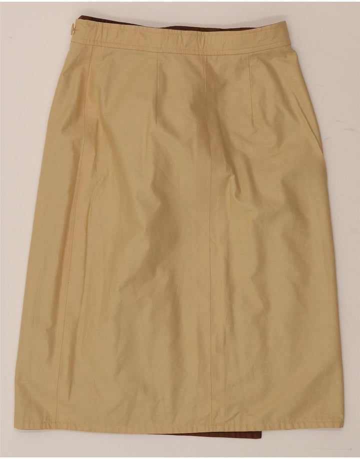 Falda cruzada reversible para mujer vintage W30 Marrón medio