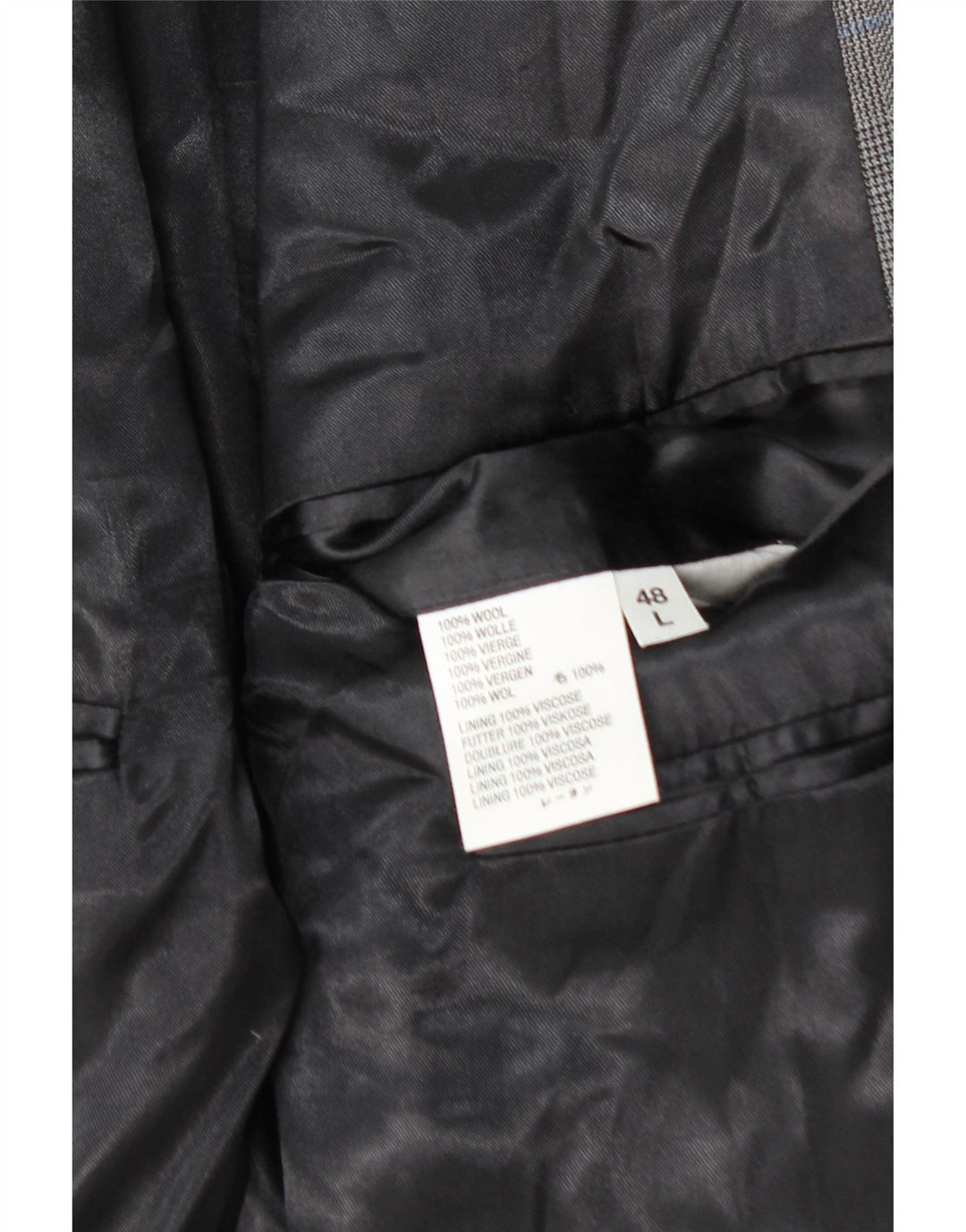 AQUASCUTUM Chaqueta tipo blazer de 3 botones para hombre UK 48 4XL Lana a cuadros gris