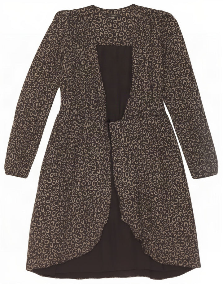 Massimo Dutti Chaqueta Blazer De 1 Botón Mujer EU 34 2XS Negro Estampado Animal