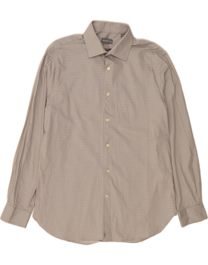 MICHAEL KORS Mens Slim Fit Shirt Size 15 1/2 Medium Grey Spotted Cotton Vintage Michael Kors and Second-Hand Michael Kors from Messina Hembry 