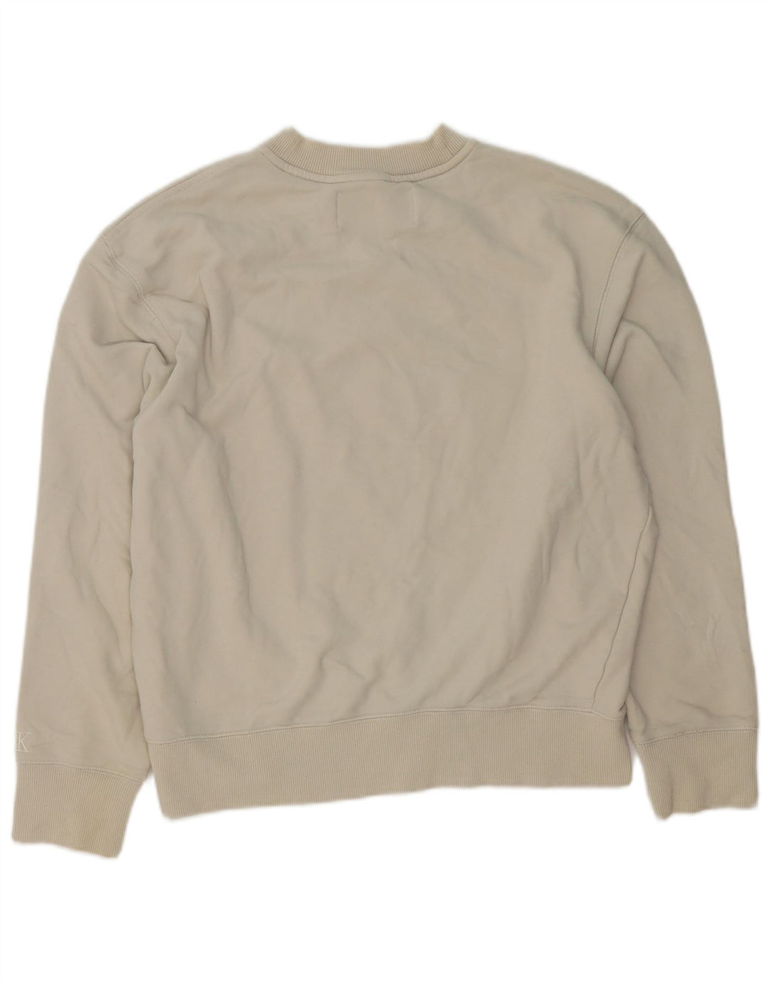 Calvin Klein Jeans Hombre Sudadera Gráfica Jumper Medium Off White Algodón