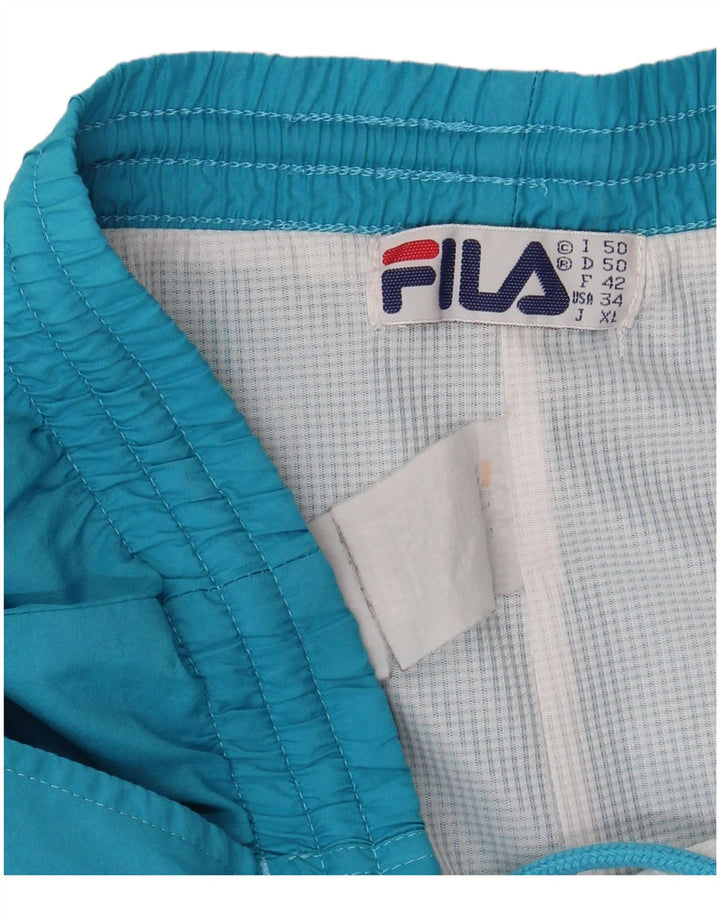 Fila Hombre Pantalones De Chándal Joggers Large Azul
