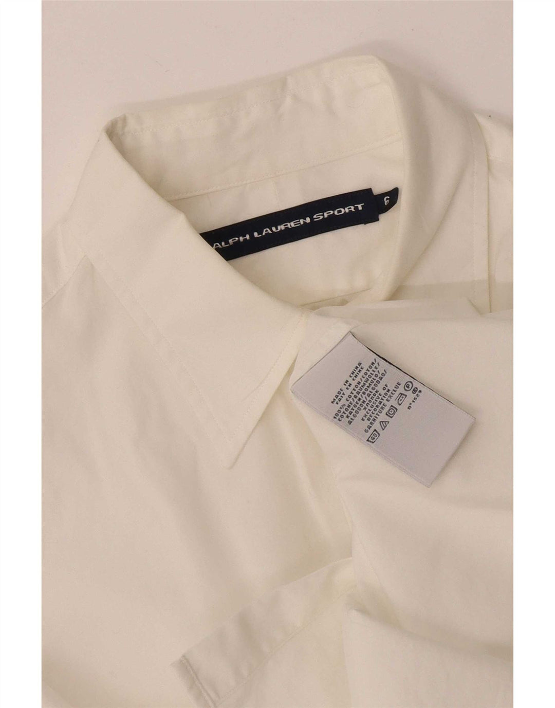Ralph Lauren Camisa para Mujer US 6 Mediana Algodón Blanco