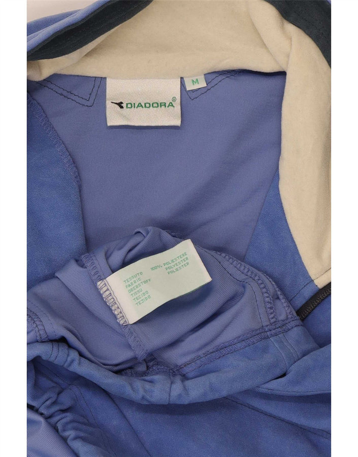 Diadora Chaqueta de chándal con gráfico extragrande para mujer UK 44 Azul medio