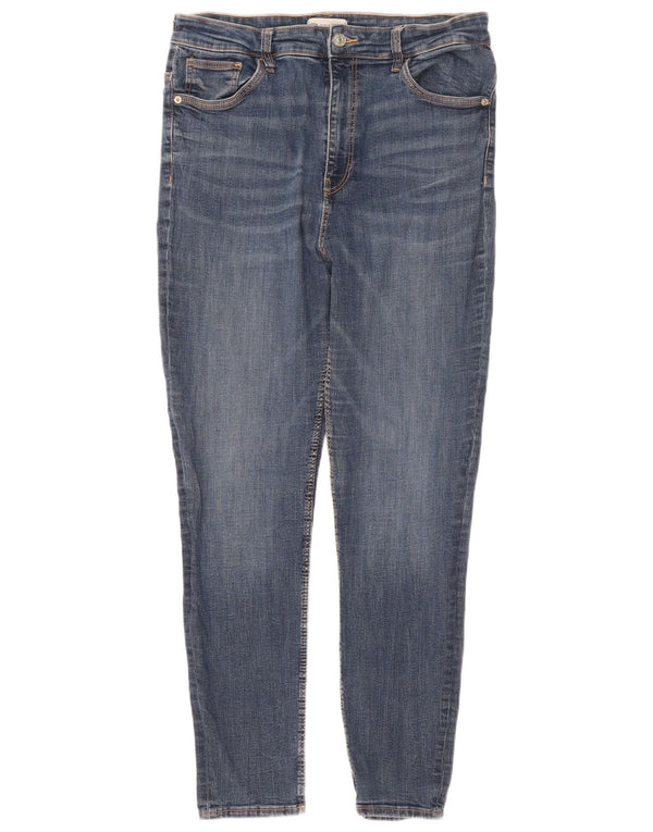 Zara Vaqueros Pitillo Mujer EU 46 2XL W36 L28 Azul