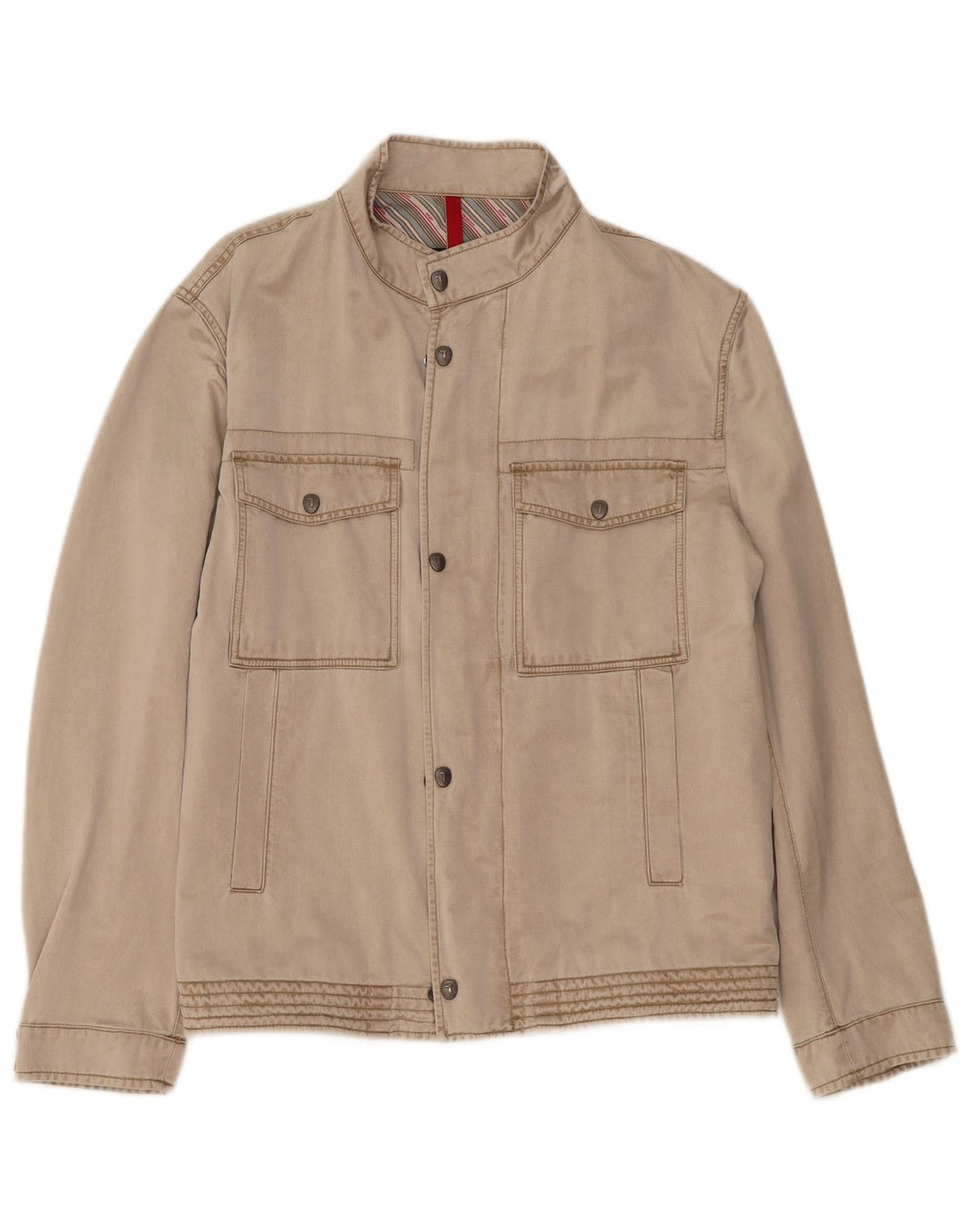 Trussardi Chaqueta utilitaria para hombre IT 56 3XL Beige Poliéster