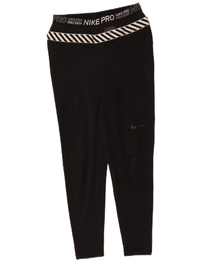 NIKE Leggings gráficos para mujer UK 8 Small Negro