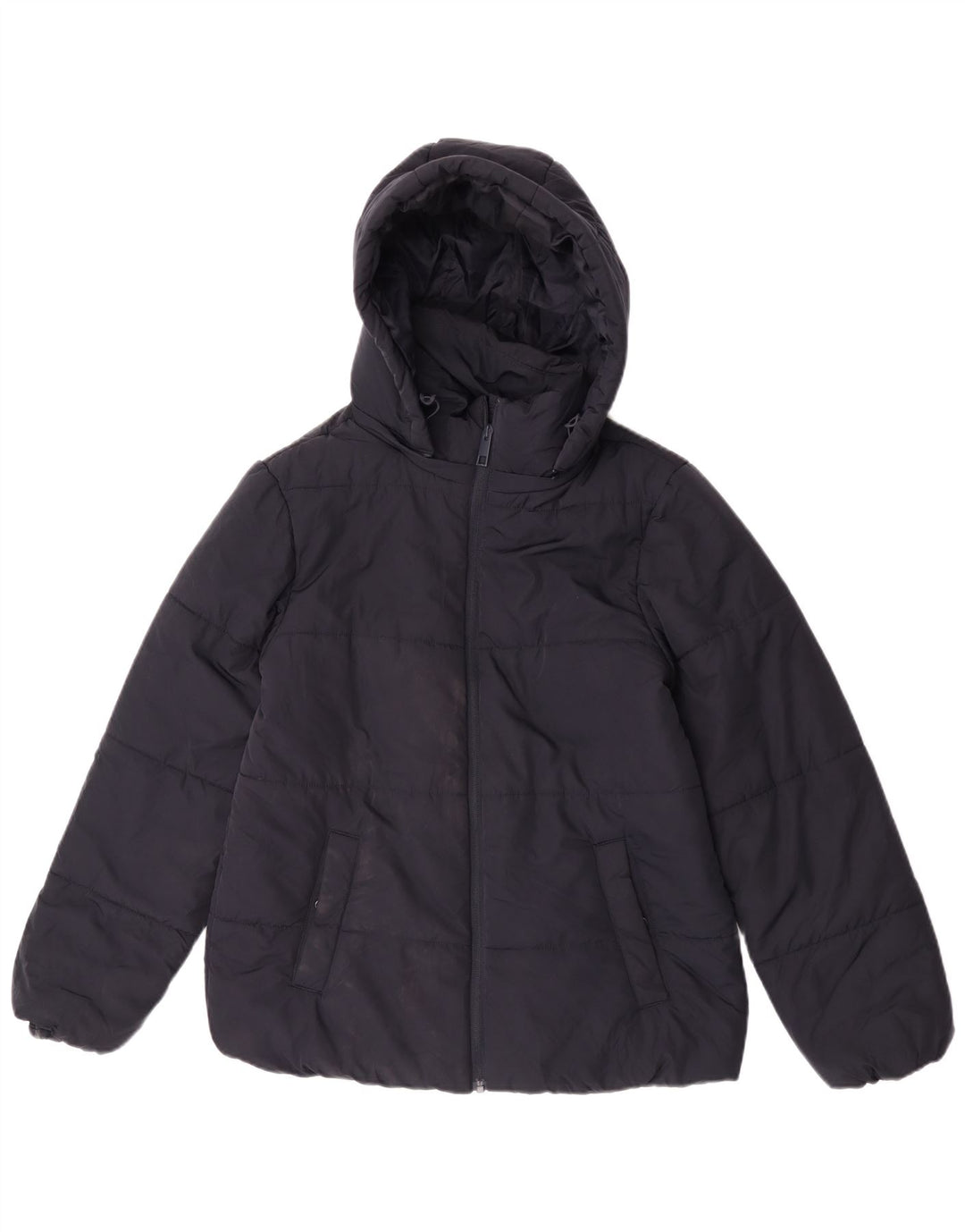 Marks & Spencer Chaqueta acolchada con capucha para mujer UK 42 Medium Azul marino