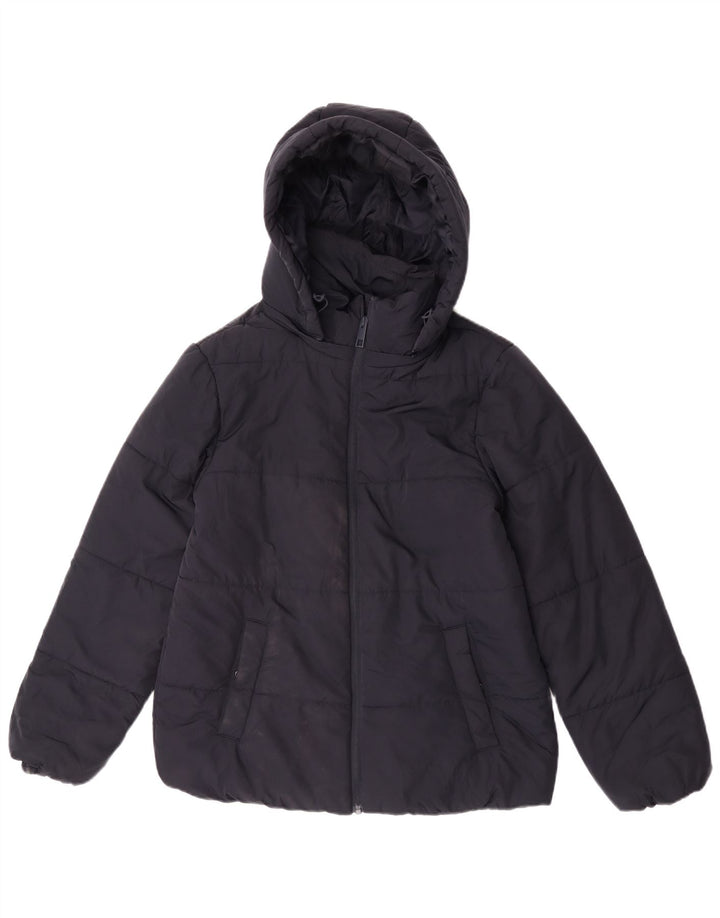 Marks & Spencer Chaqueta acolchada con capucha para mujer UK 42 Medium Azul marino