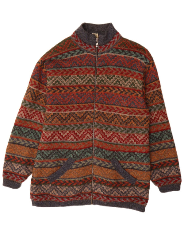 Waliki - Cárdigan largo para mujer, talla 40, XL, multicolor geométrico