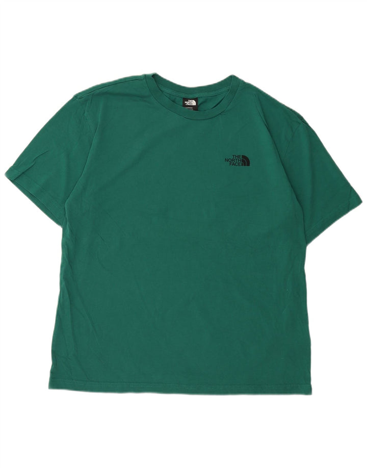 The North Face Hombre Camiseta Gráfica Top Algodón Verde Medio