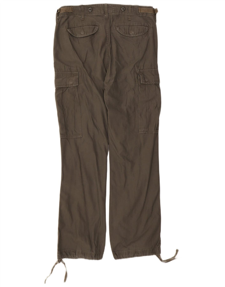 Pantalones Cargo Brandit Mujer W29 L29 Algodón Caqui
