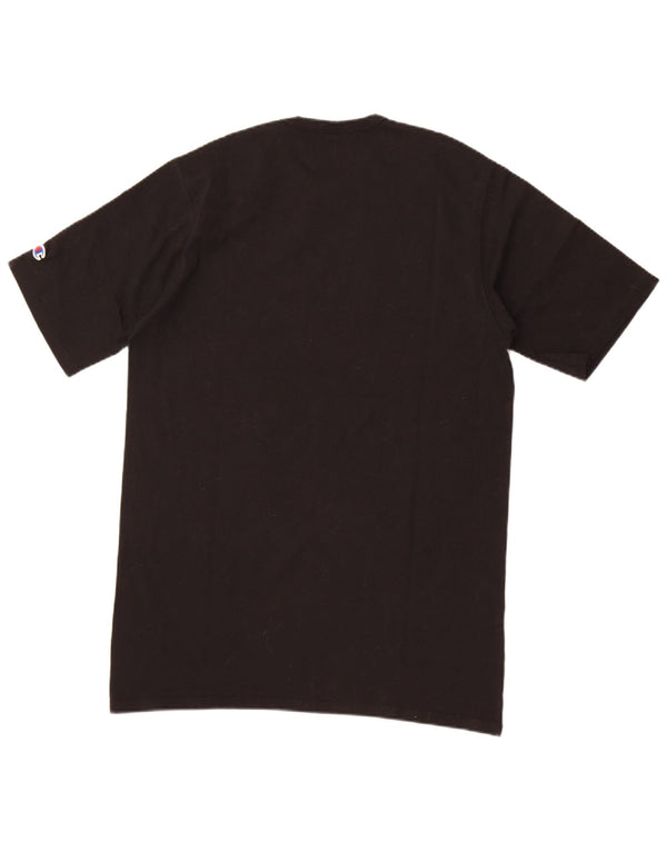 Champion Camiseta gráfica para hombre Top grande de algodón negro