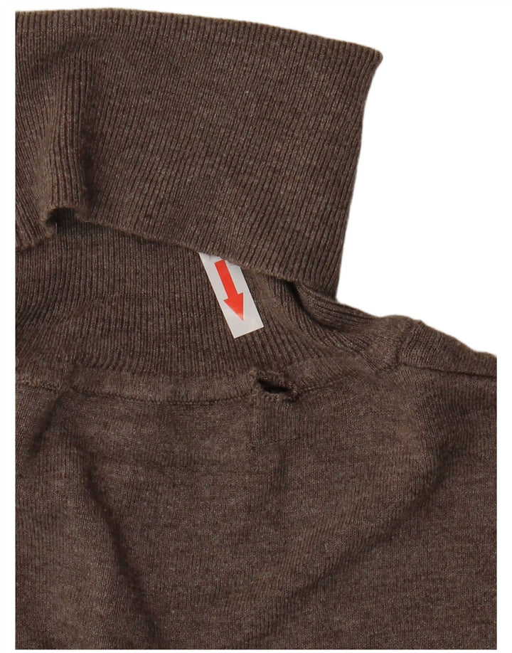 Zara - Jersey con cuello vuelto para mujer, talla 40, talla grande, rayón marrón