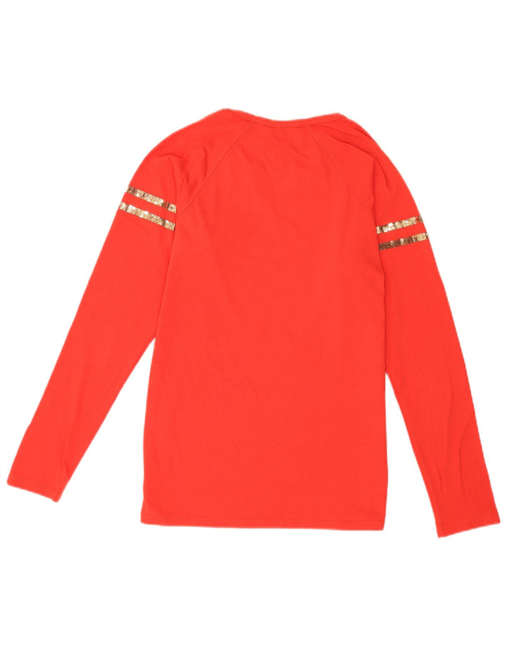 Guess Top gráfico para mujer manga larga UK 42 Algodón rojo mediano