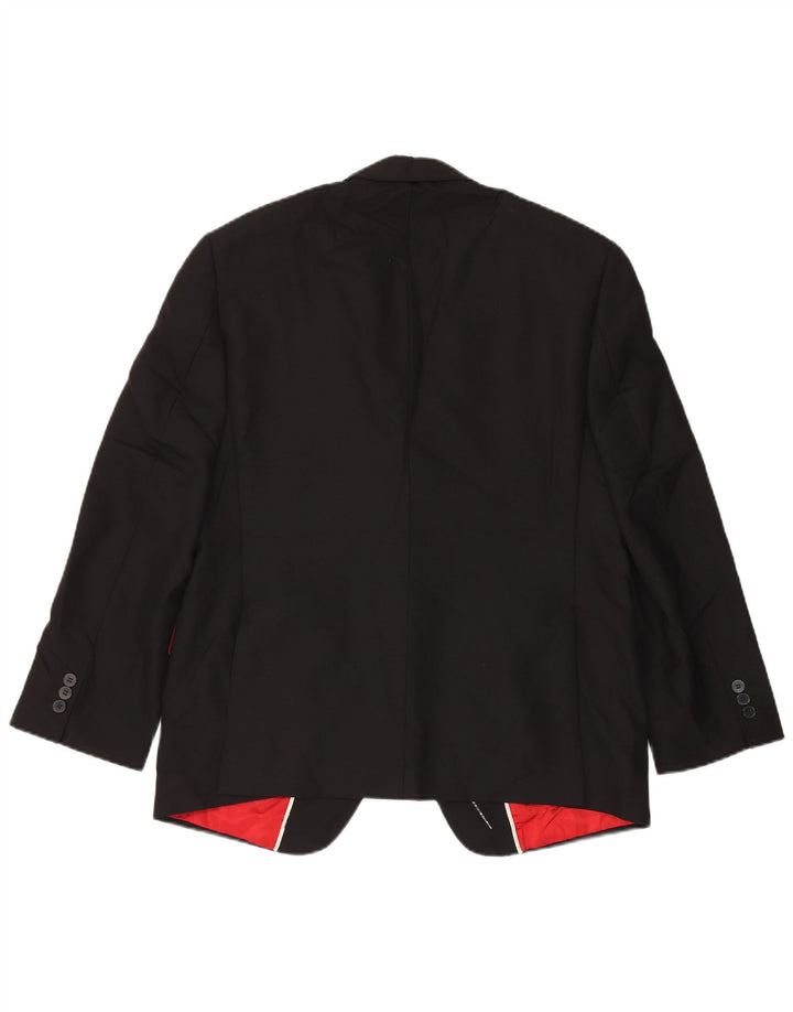 Marks & Spencer Chaqueta tipo blazer con 1 botón para hombre UK 42 XL Lana negra