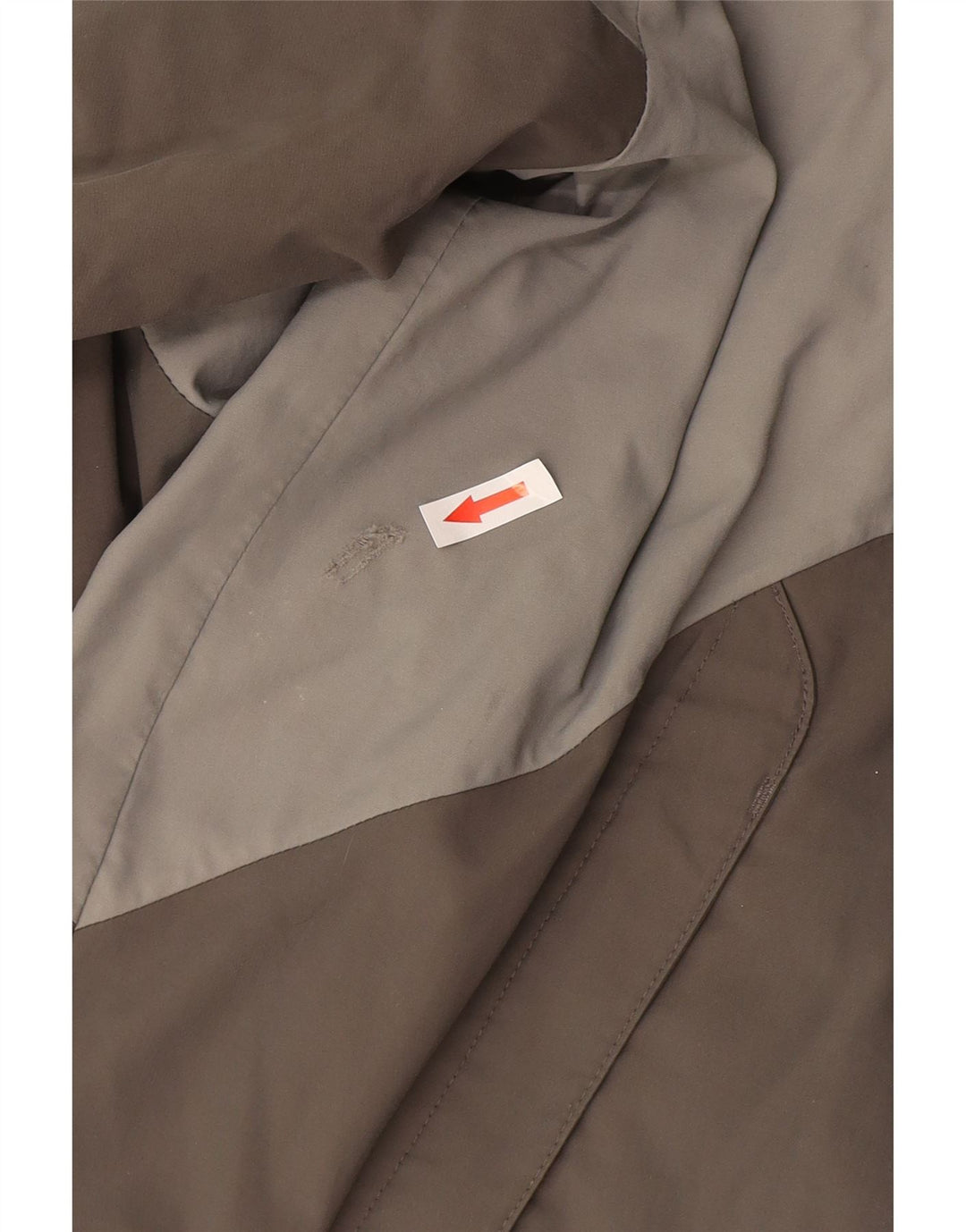 Adidas Chaqueta impermeable para hombre UK 40 Large Gris Colorblock Nylon
