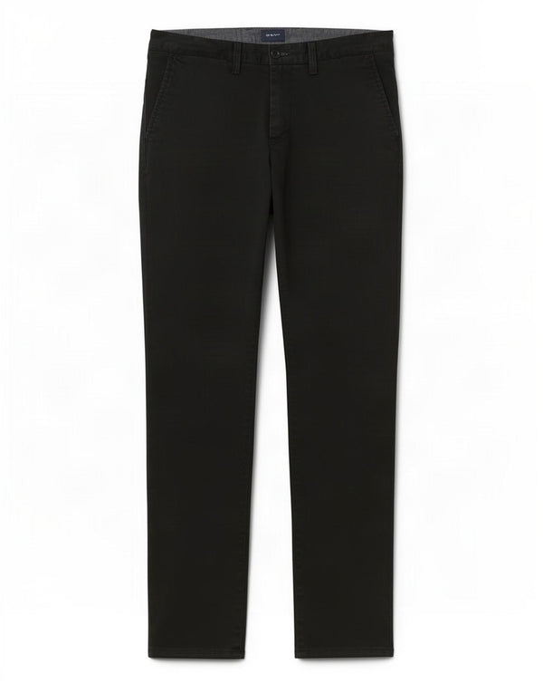 Gant Mens Slim Chino Trousers W32 L32 Navy Blue Cotton