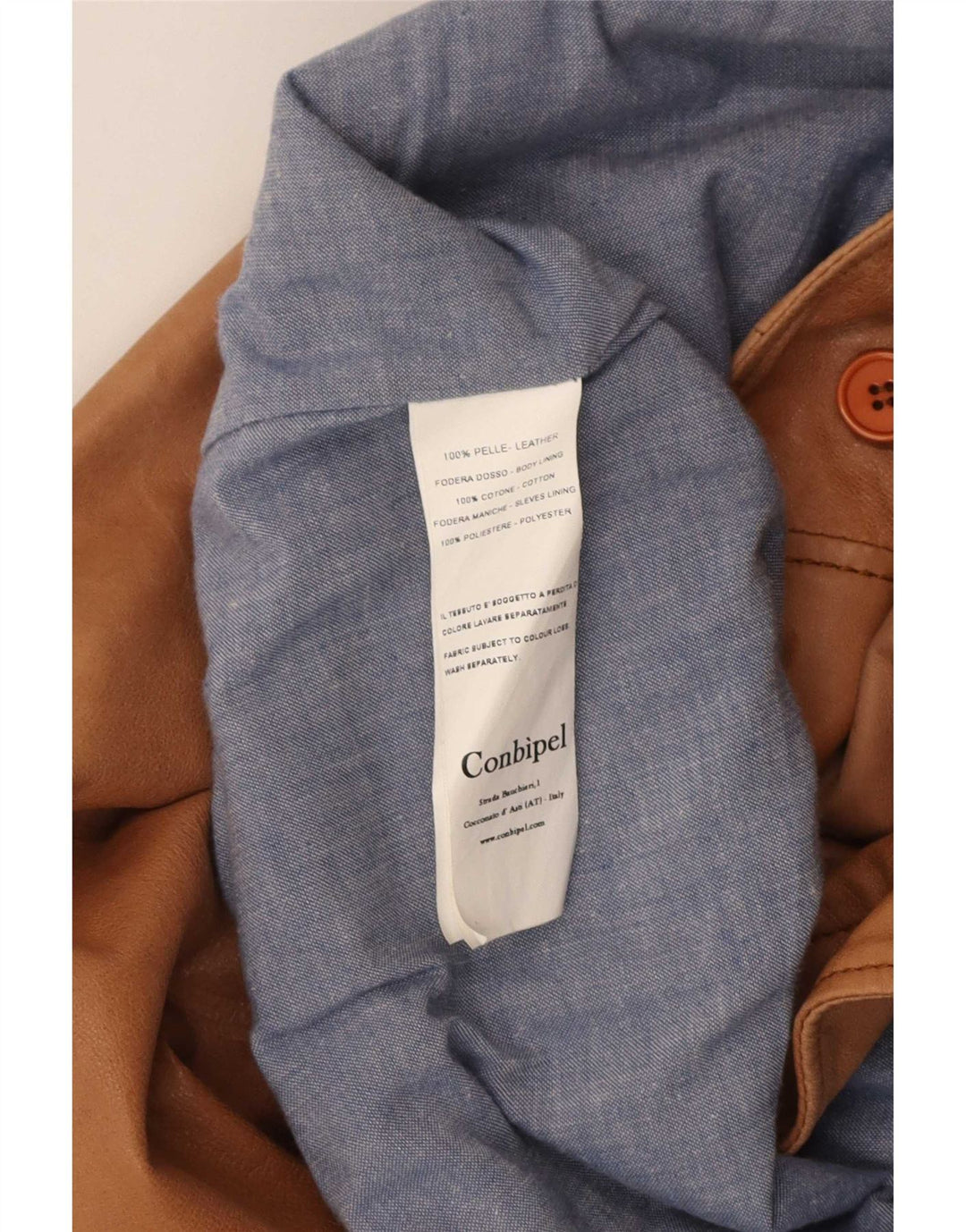 Conbipel Chaqueta Bomber De Cuero Para Hombre IT 56 2XL Marrón