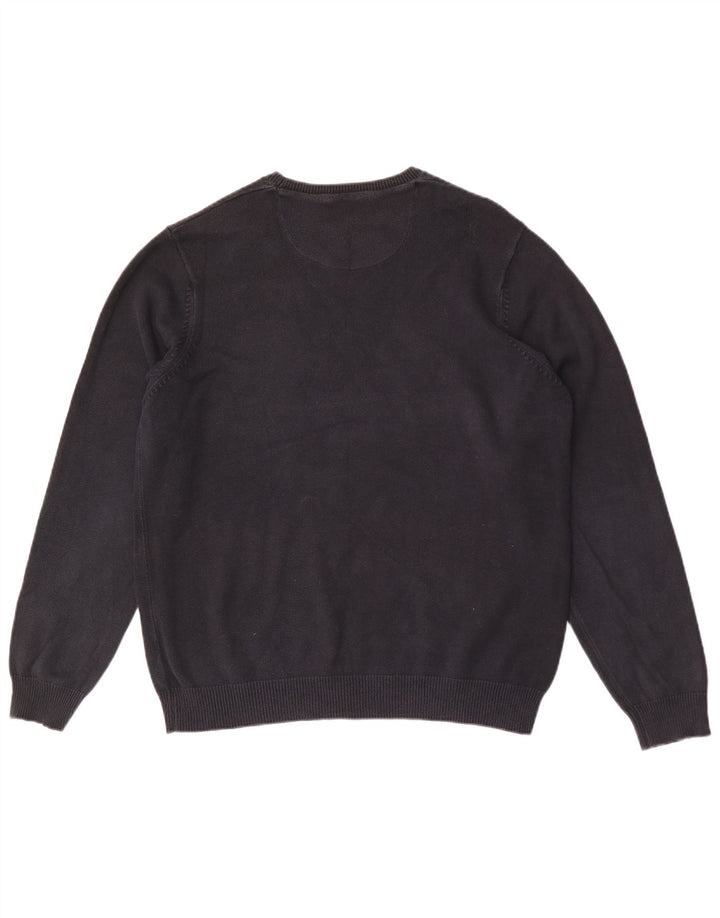 Marks & Spencer Suéter tipo jersey con cuello redondo y ajuste regular para hombre Negro mediano
