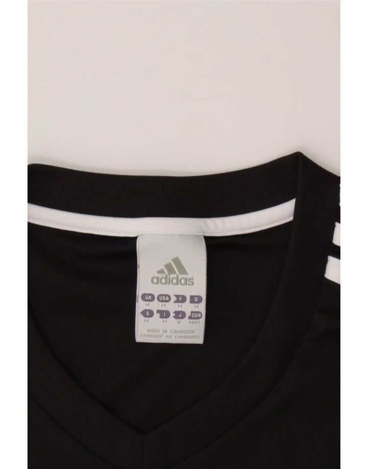 ADIDAS Mens Climalite T-Shirt Top Medium Black Polyester Vintage Adidas and Second-Hand Adidas from Messina Hembry 