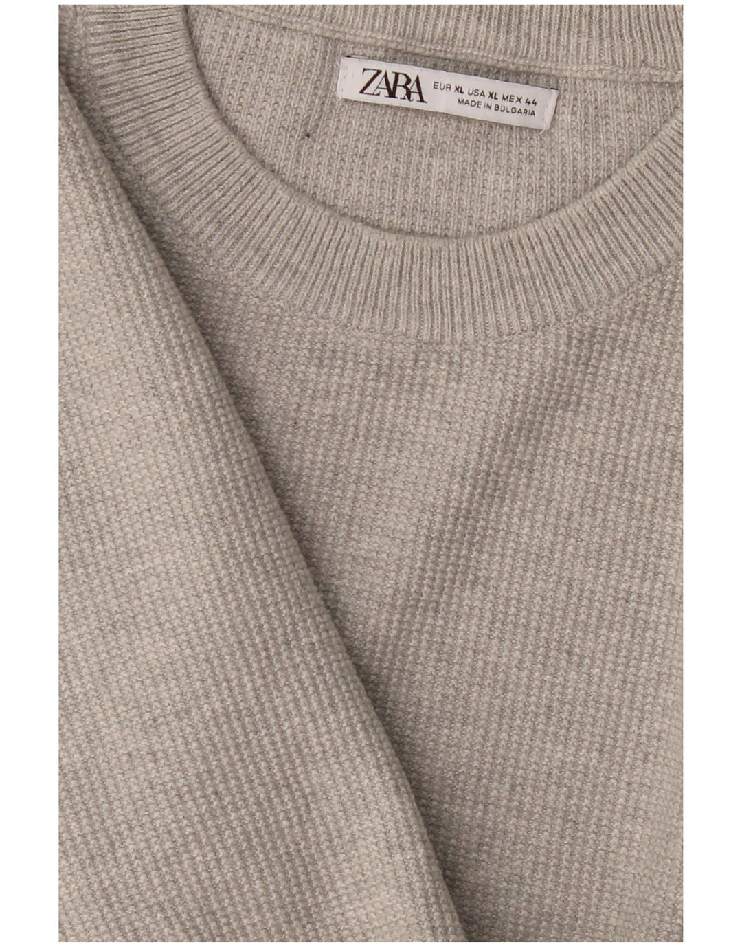 Zara Mujer Jersey De Cuello Redondo Jersey UK 40 XL Gris