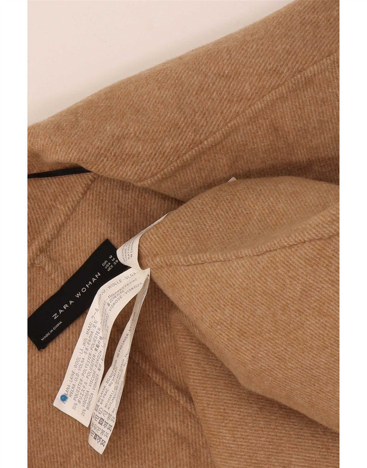 Zara Mujer Suéter Cárdigan Largo Extragrande UK 44 Medio Beige