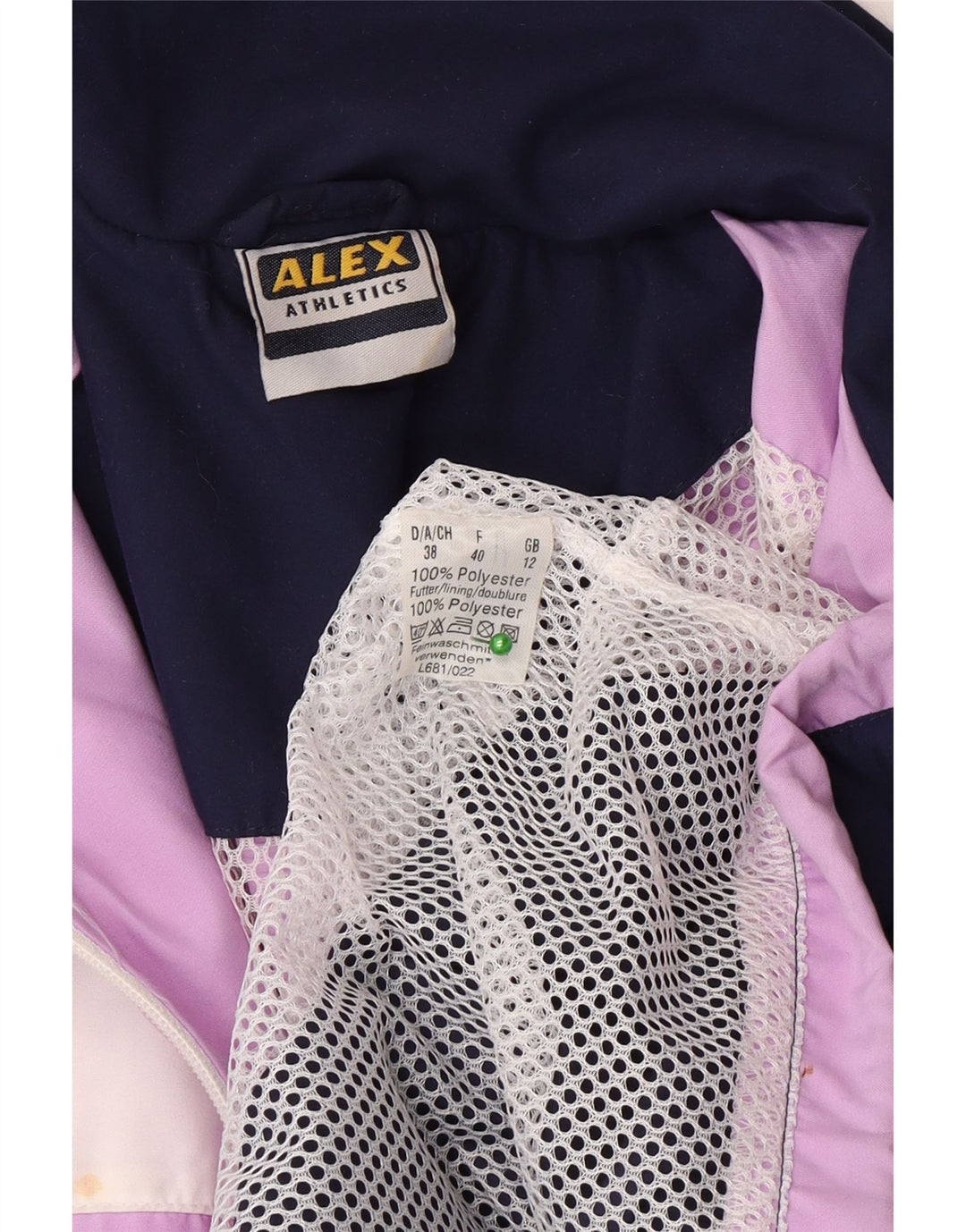 ALEX Chaqueta superior de chándal extragrande para mujer UK 40 Mediano Púrpura Colorblock