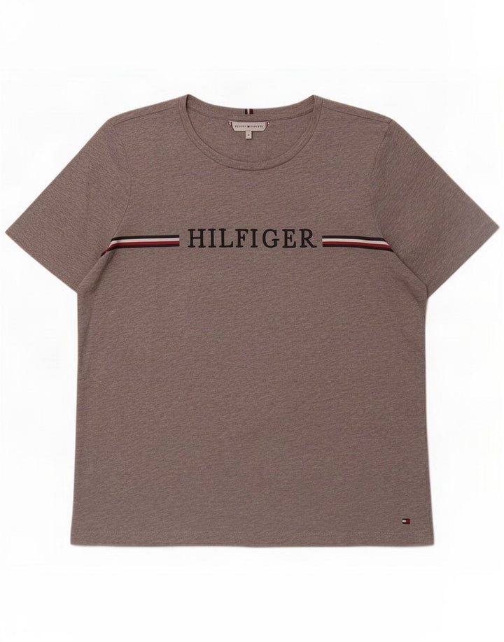 Tommy Hilfiger Camiseta gráfica para hombre Top Gris medio