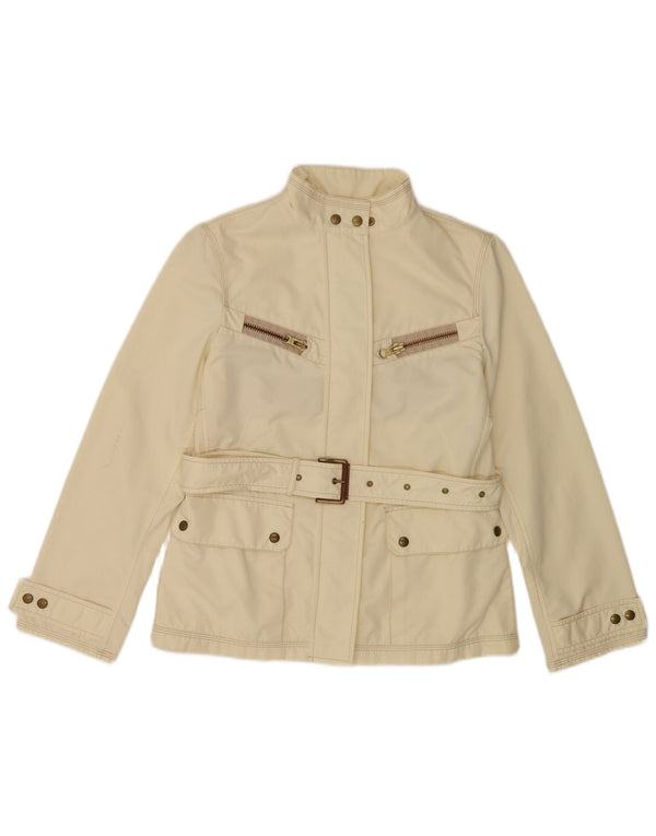 Fay Chaqueta utilitaria para mujer UK 10 Small Off White Poliéster