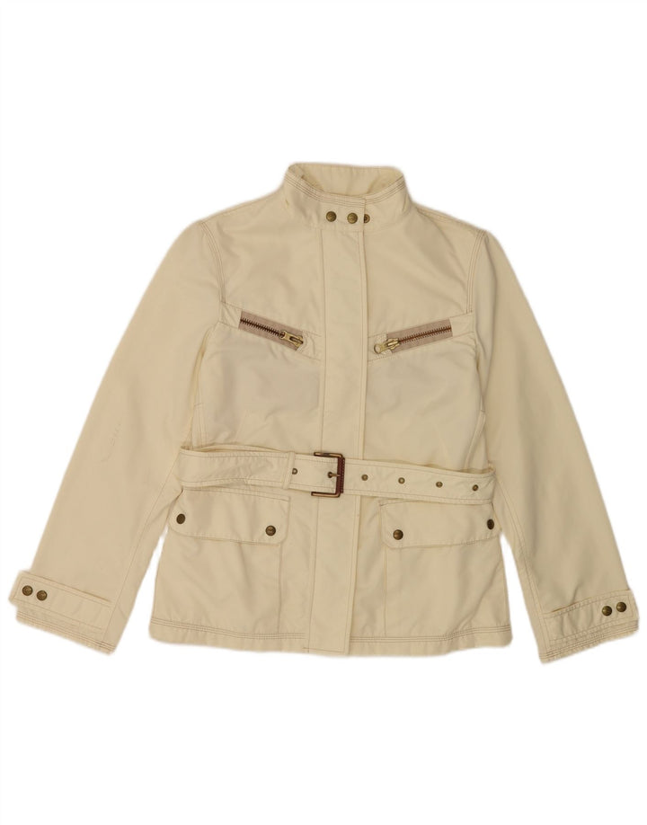 Fay Chaqueta utilitaria para mujer UK 10 Small Off White Poliéster