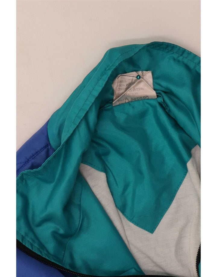 Vintage hombres chándal top chaqueta Reino Unido 42/44 gran bloque de color multicolor