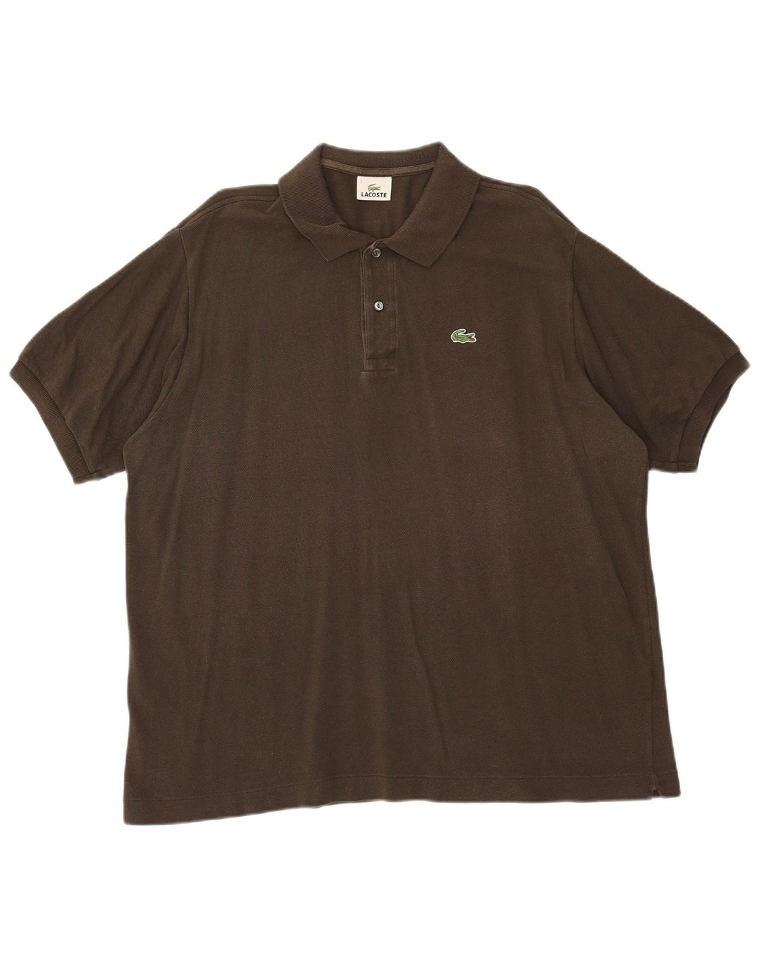 LACOSTE Polo para hombre Talla 7 2XL Algodón caqui