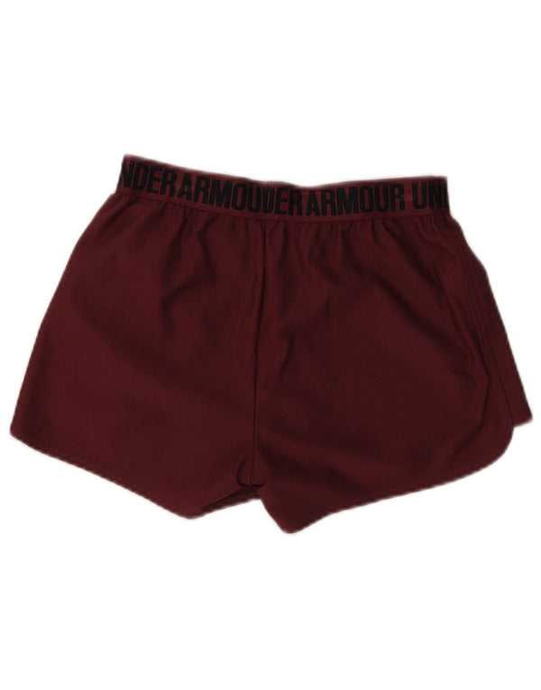 Under Armour Shorts deportivos gráficos para mujer XS Poliéster burdeos