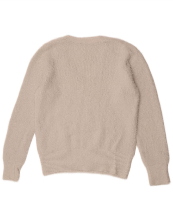 Marks & Spencer Suéter con cuello en V para mujer UK 40 Medium Off White