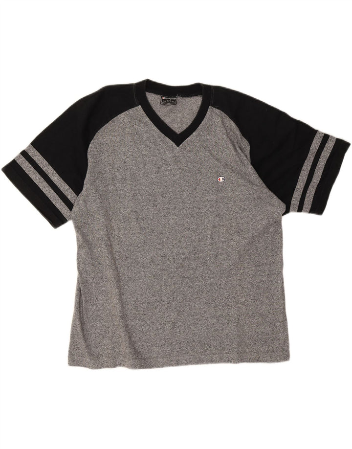 Champion Camiseta para hombre Top Large Gris Colorblock