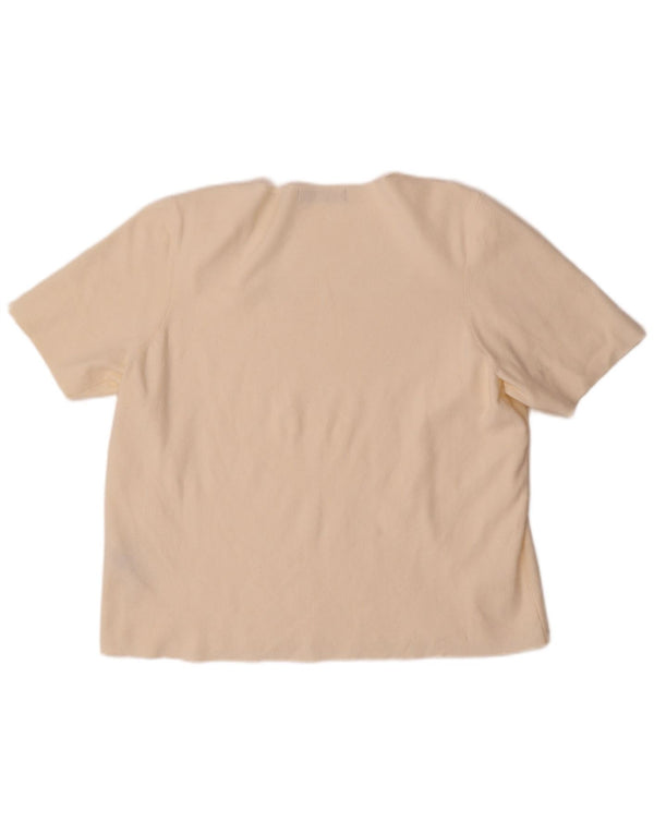 Marks & Spencer Camiseta para Mujer Top UK 22 3XL Viscosa Beige