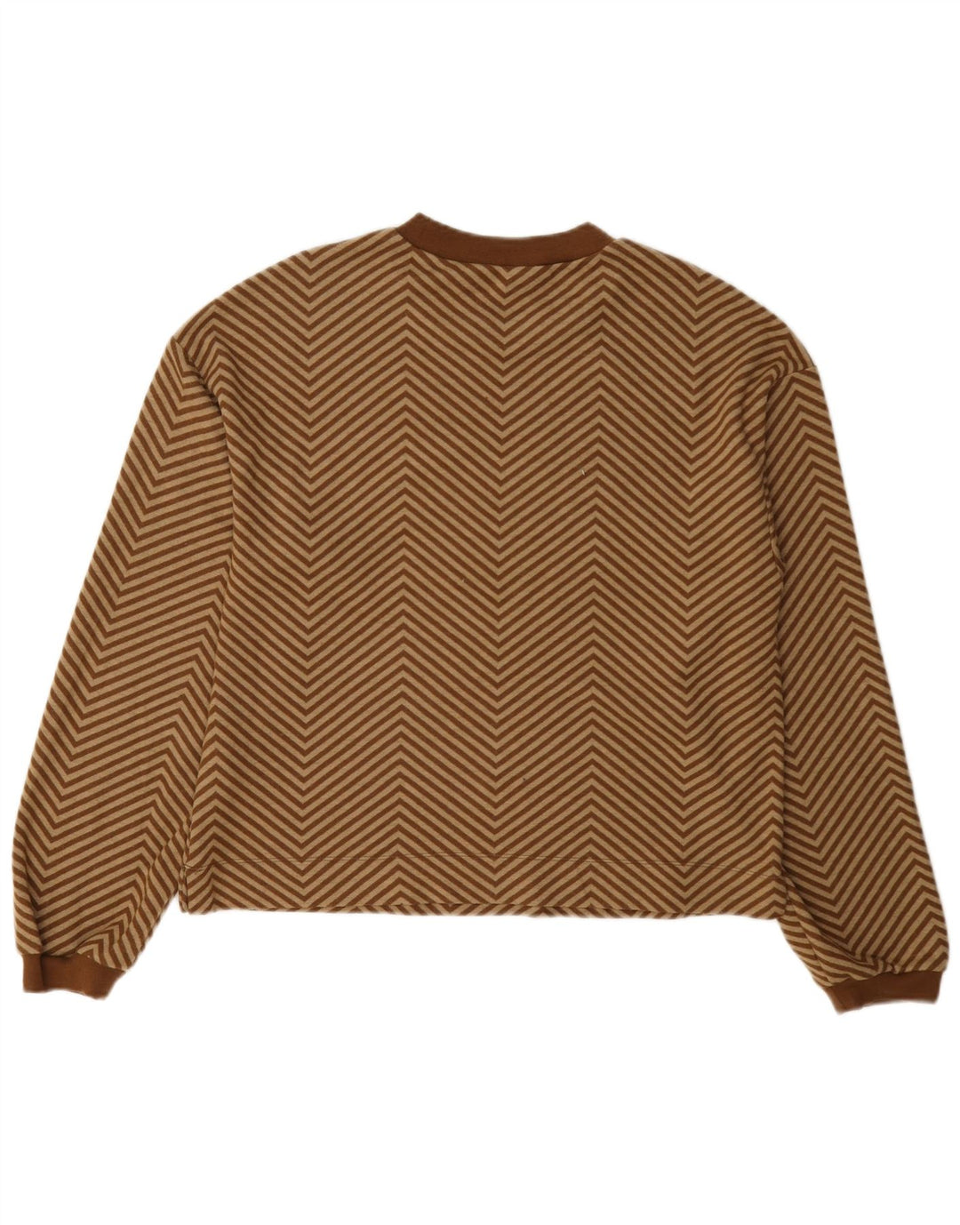 Marks & Spencer - Jersey de cuello redondo para mujer, talla 40, color marrón medio, Chevron