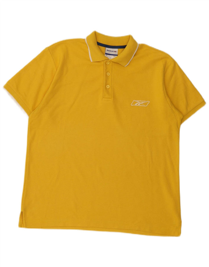 Polo Reebok Classic Hombre De Algodón Amarillo Medio