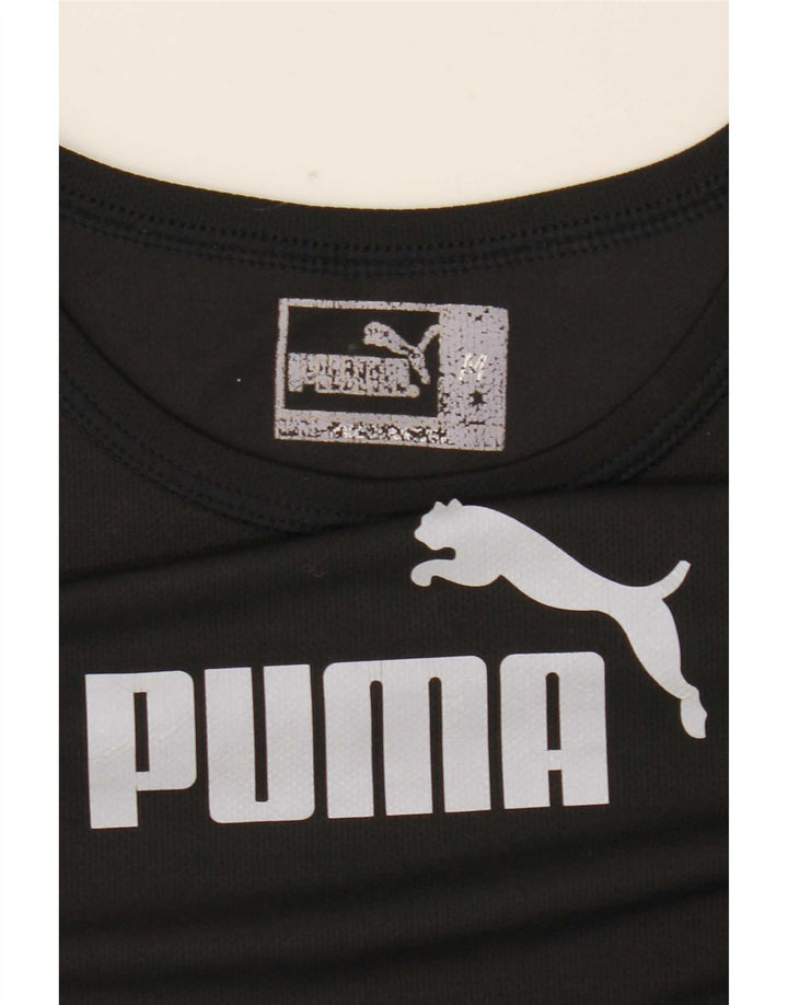 Puma Camiseta Sin Mangas Con Gráfico Para Hombre Negro Mediano